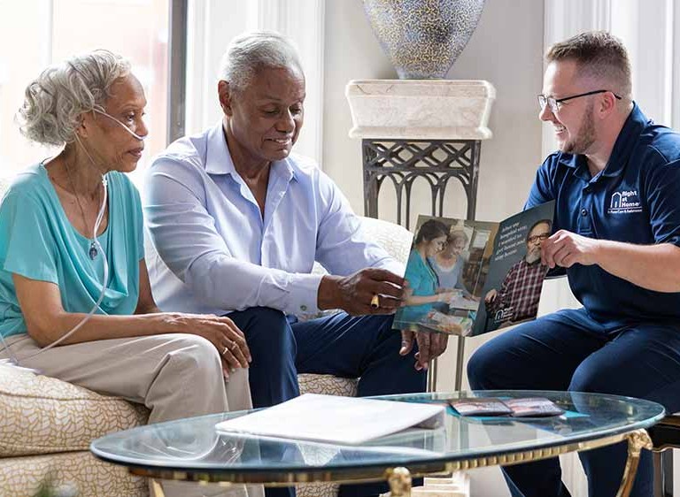 Elderly couple enjoying a peaceful moment